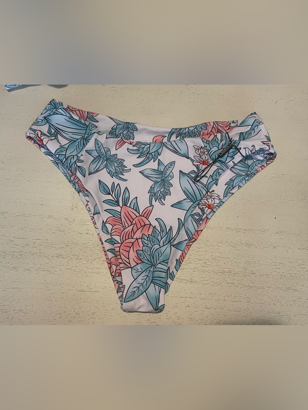 Zaful Floral Bikini Bottoms in Coral & Mint